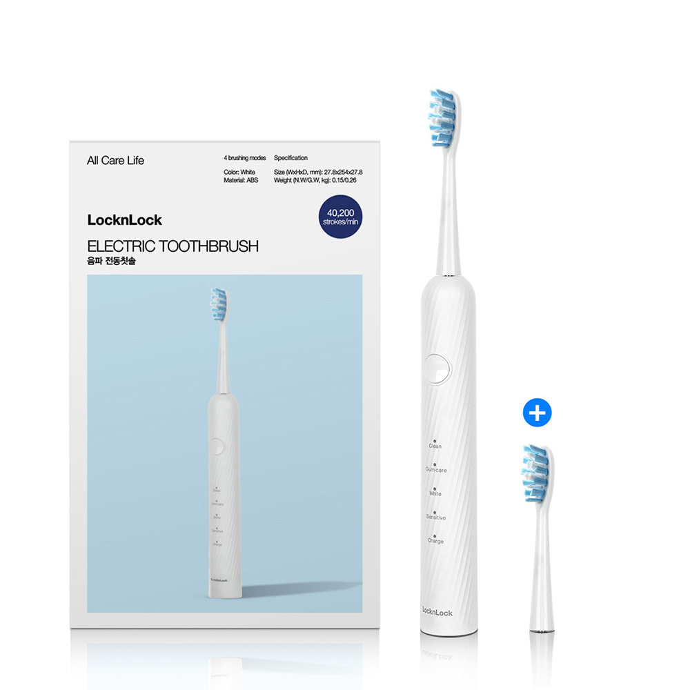 Bàn Chải Đánh Răng Điện LocknLock Electric Toothbrush 3.7V, 1.8W - Màu Trắng -  ENR331WHT, , large image number 0